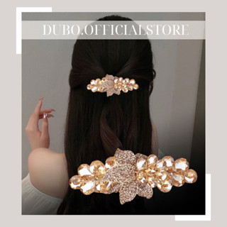 Kẹp tóc nữ đính đá 8cm DuBo thời trang cao cấp tuổi trung niên
