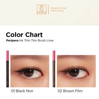 (BILL HÀN) Bút Kẻ Mắt PERIPERA Ink Thin Thin Brush Liner 0.5g