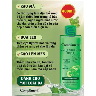 Tẩy trang Compliment Micellar Water 400ml