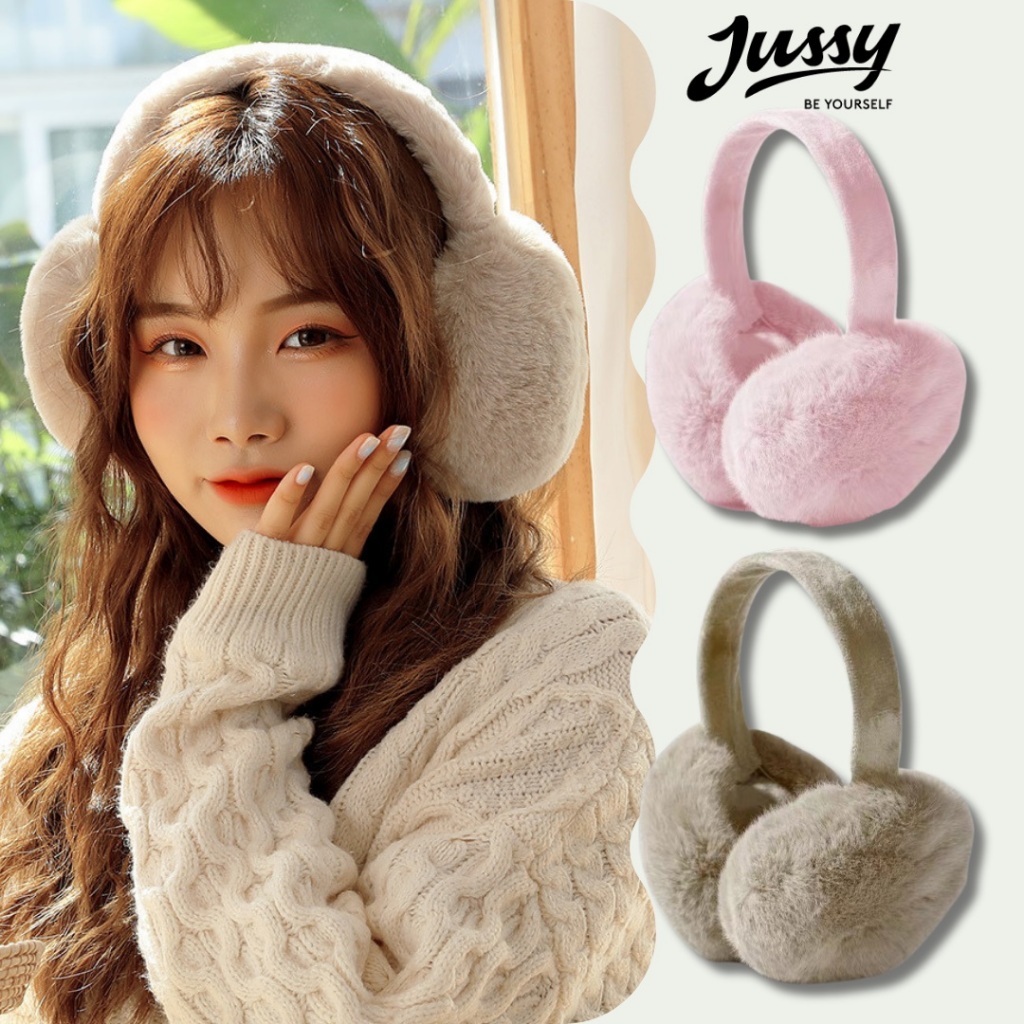 Bịt Tai Giữ Ấm Chụp Tai Mùa Đông Kiểu Trơn Màu Pastel Xinh Xắn JBT01Jussy Official Chất Lông Mềm Mịn Phong Cách Hàn Quốc