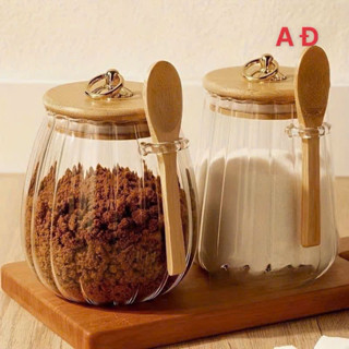 Hũ Đựng Trà Đựng Đồ Khô Chất Liệu Thuỷ Tinh Có Nắp Gỗ Siêu Đẹp