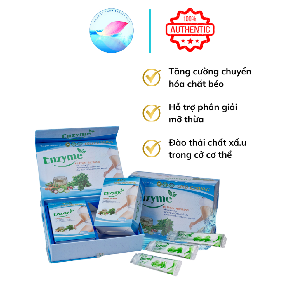 [Date tháng 6/2026] Enzyme Rau Củ Quả Gold Slimming Hỗ trợ Giảm Cân- Eo Thon Giữ Dáng