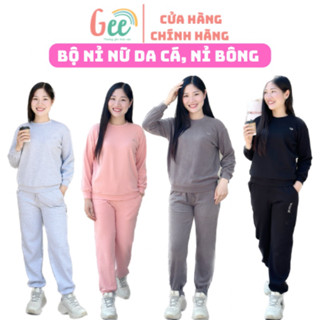 [GEE] Bộ nỉ da cá, nỉ bông nữ siêu giữ nhiệt (10-60kg) made in Vietnam