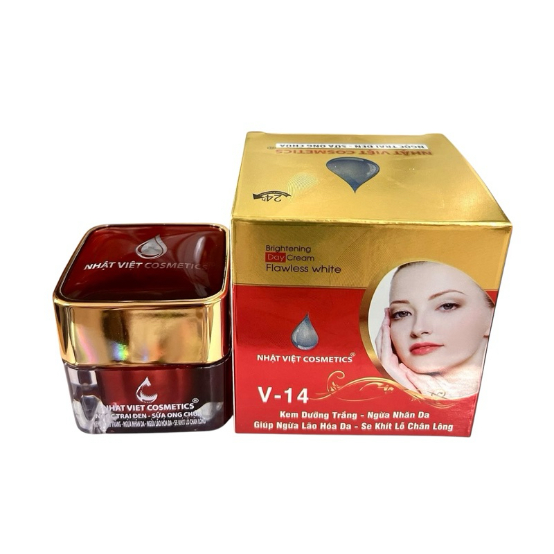 KEM NHẬT VIỆT V-14 DƯỠNG TRẮNG NGỪA NHĂN LÃO HOÁ SE KHÍT LỖ CHÂN LÔNG V14
