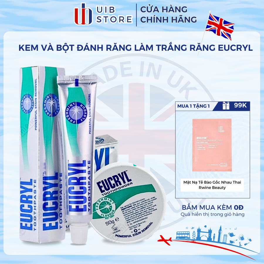 Bột Đánh Răng Làm Trắng Răng Eucryl