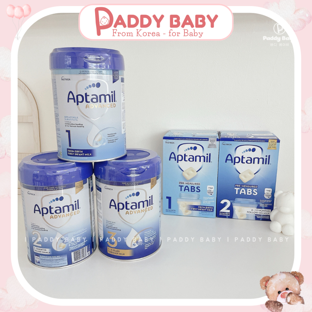 Sữa Aptamil Advanced Anh cho bé từ 0-36m nhập khẩu Hà Lan chính hãng (Có tem)