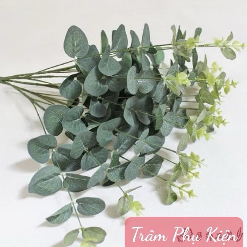 Cụm lá táo, Lá hồng, Cành baby nhựa trang trí bó hoa (16 nhánh hàng cao cấp)