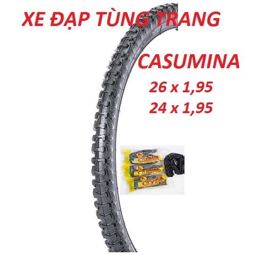Săm lốp vỏ ruột xe đạp 24 / 26inch x1.95 CASUMINA
