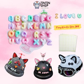  Sticker Charm Chữ Cái Trang Trí Gắn Mũ Bảo Hiểm Gắn Điện Thoại Latop Xe Máy  Có Kèm Keo Dán  