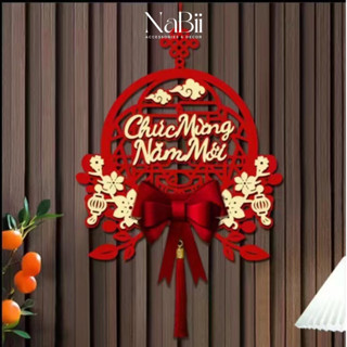 DIY Dải treo trang trí Tết, Khánh quạt đỏ nhung, Trang Trí Tết Nguyên Đán 2025