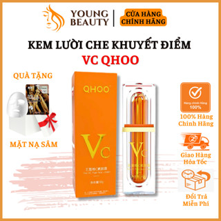 Kem lười che khuyết điểm Vc QHOO - Kem lười Vitamin C QHOO che khuyết điểm 5in1 the saem nâng tone da từ Hàn Quốc 30ml