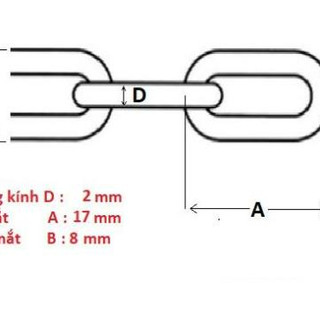 Dây xích INOX 304 Không Gỉ  Phi [ 2mm ] Cuộn Lẻ Theo Mét