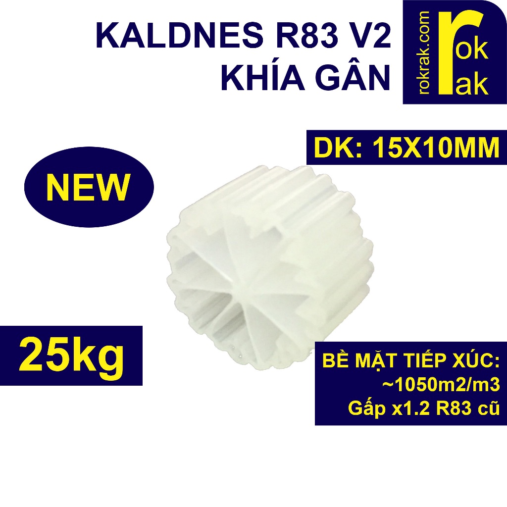  Hạt Kaldnes khía gân R83 v2 25Kg Kanet cho lọc hồ cá Koi ROKRAK  Bán Sỉ  