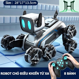 Hỏa Tốc 2h, Đồ Chơi Robot Chó Thông Minh Điều Khiển Từ Xa, 8 Bánh Xe Linh Hoạt Có Thể Di Chuyển Trên Nhiều Địa Hình