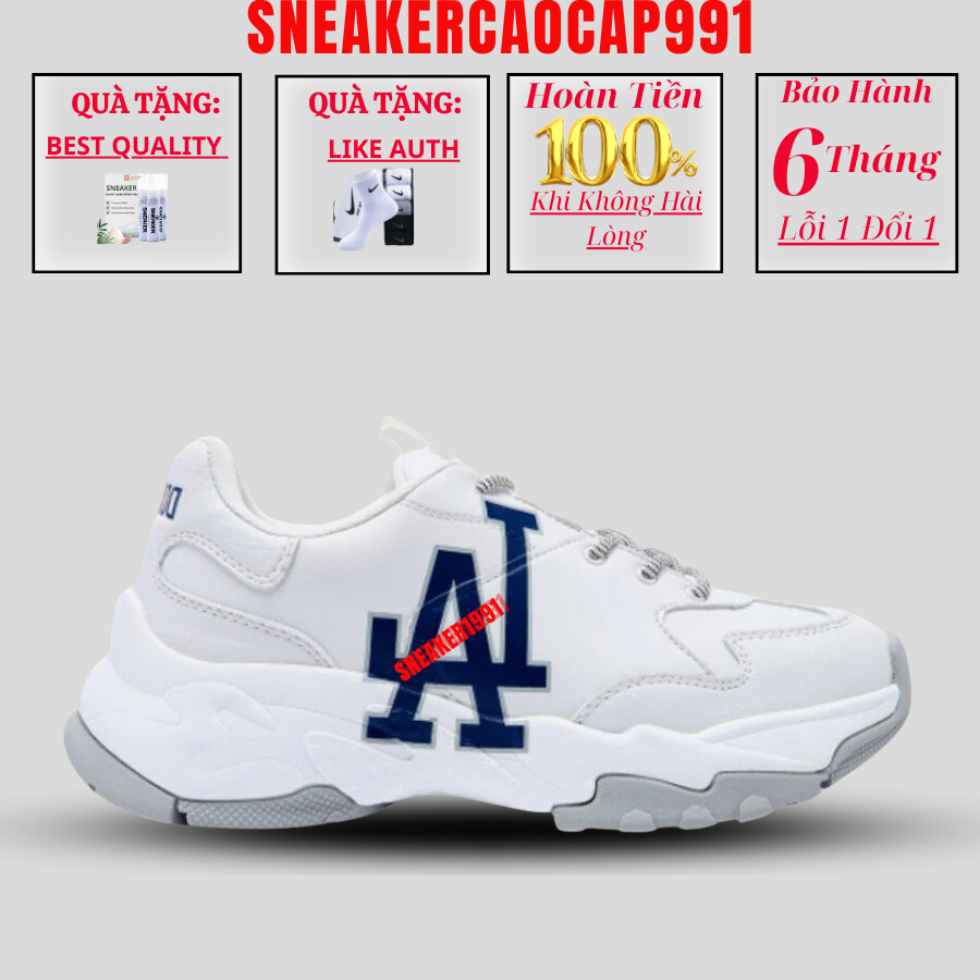 Giày _MLB _Big-Ball _Chunky A _LA _Dodgers, .Giày mlb la béo cao cấp nam nưuz