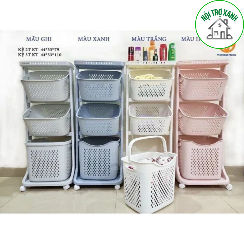 kệ nhựa đựng đồ đa năng có bánh xe xoay 360 độ, kệ nhưa đựng đồ Việt Nhật 5567