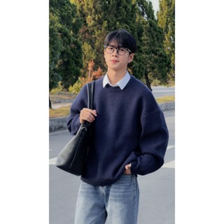 Áo len đan Oversize nam cổ tròn, chất len cực dày dặn - 604