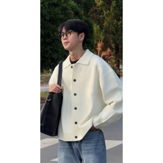 Áo CARDIGAN LEN ĐAN Oversize nam cổ bẻ, chất len cực dày dặn - 607
