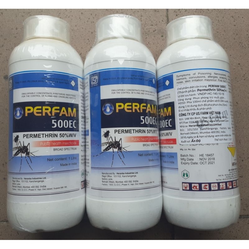 Thuốc diệt muỗi PerFam 500ec nhập khẩu Ấn Độ chai 1 lít