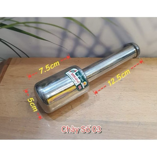Bộ cối chày inox 304  xịn giã cua, gia vị, lạc vừng 3 kích cỡ, không han gỉ