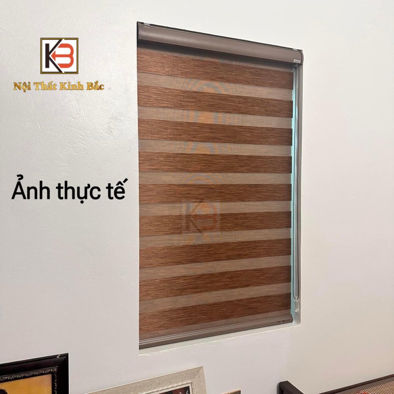 Rèm Cầu vồng KB02- Rèm cửa sổ hiện đại màu nâu cản sáng 98%
