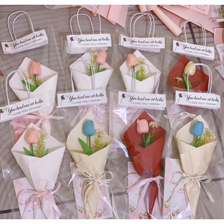 Tuylip 1 bông( bao gồm túi + thiệp )