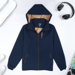  Áo khoác gió lót lông 3 KHÓA IN NGỰC nam nữ vải nano tráng bạc trượt nước cản bụi cản gió,có mũ tháo rời 