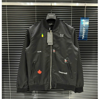 Áo Khoác Gió Nam Nữ DSQ2 Logo Hình Dứa Cực Nét Chất Gió 2 Lớp Dày Dặn Dáng Rộng Phong Cách Thời Trang Cho Giới Trẻ 2024