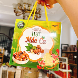 Hạt Macca Hộp 400G- túi hộp Giấy quà Tết 2025