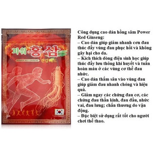 Cao Dán Hồng Sâm Hàn Quốc