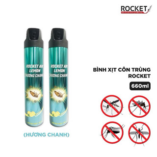 [ SIÊU RẺ ] Xịt côn trùng , xịt muỗi  Rocket hương chanh 660ml