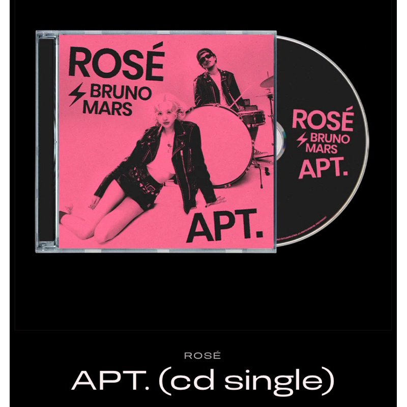 [HÀNG ĐANG VỀ] [OFFICIAL]  ALBUM ĐĨA ĐƠN BLACKPINK ROSÉ & BRUNO MARS APT CD SINGLE