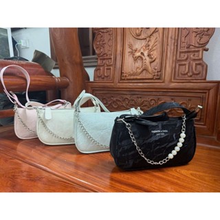 Túi kẹp nách nữ túi đeo vai thời trang giá rẻ phối dây xích ngọc phong cách Hàn quốc siêu cá tính -TDC253