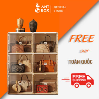  Tủ nhựa đựng túi xách Antbox trong suốt không cần lắp ráp Kệ để đồ bảo quản đồ đạc ký túc xá 