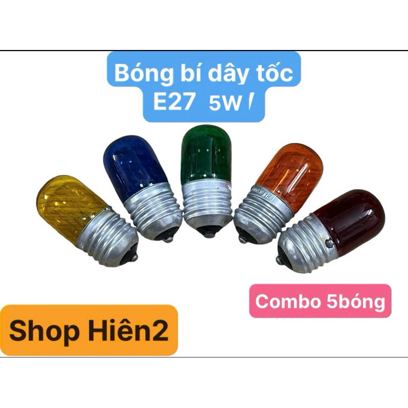 ( Combo 5 bóng ) Bóng bí dây tốc 5W E27 - Hoà Thái