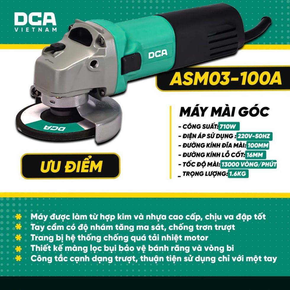 Máy mài góc DCA ASM03-100A