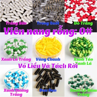 Viên nang rỗng 1kg viên con nhộng capsule empty vỏ nang cứng gelatin 0#