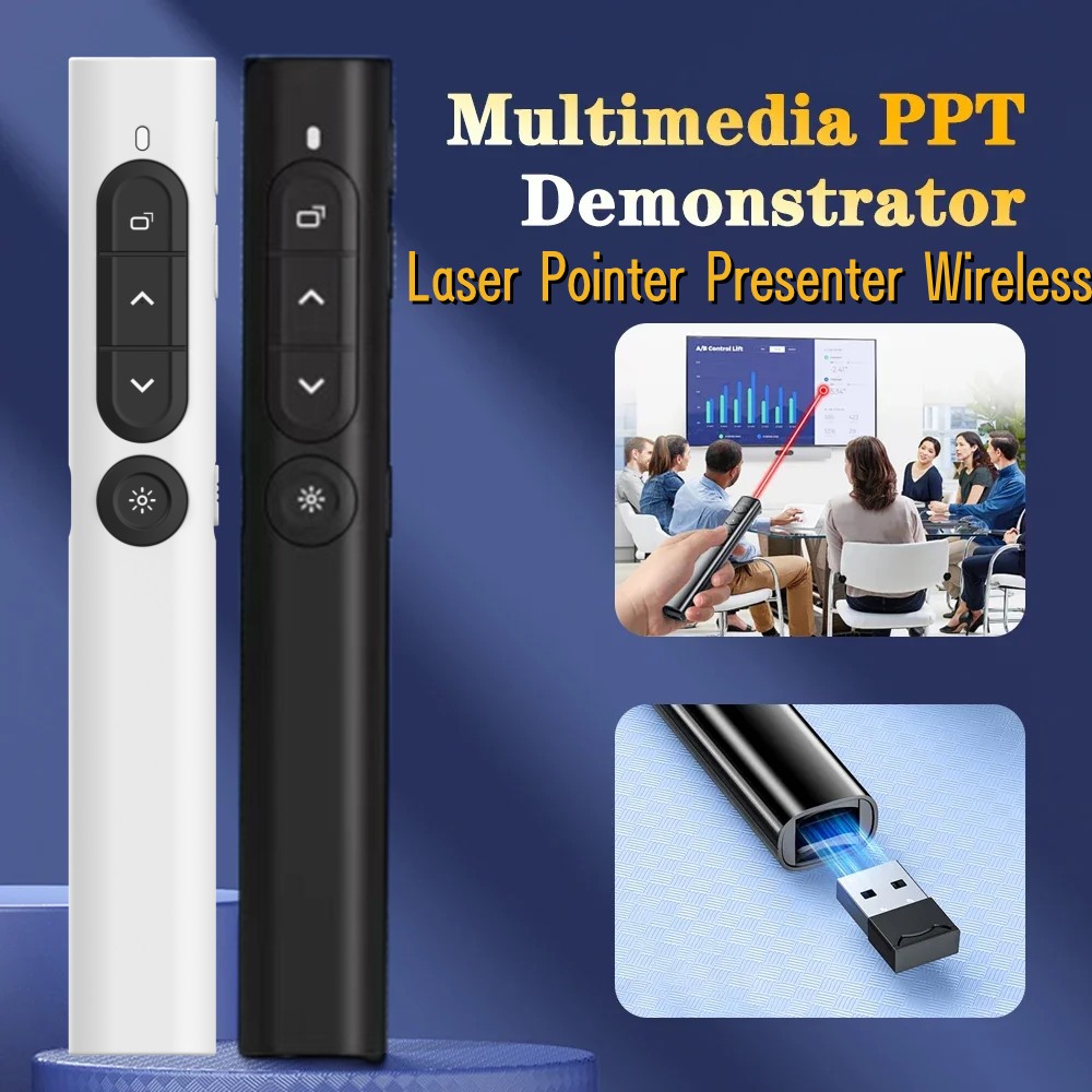 2.4ghz PPT Trình bày không dây Điều khiển từ xa PC Máy tính xách tay Máy chiếu trang Bút xoay cho Powerpoint Trình bày