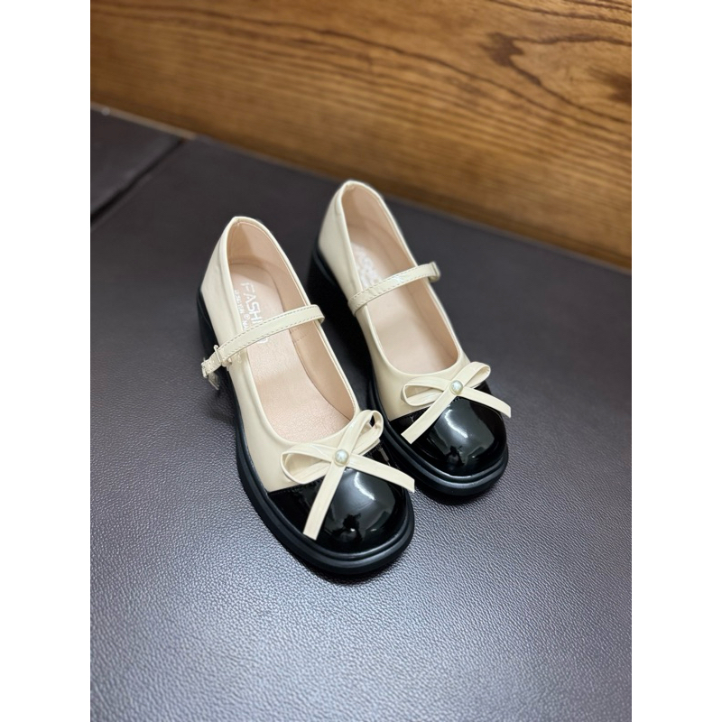 Giày lorita phối nơ đế mềm siêu êm mẫu mới 2024 (đế 5cm)