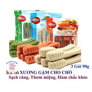 Combo 3 Gói Xương gặm cho Chó ORGO gói 90g Sạch răng Thơm miệng Giúp hàm chắc khỏe Tốt cho tiêu hóa Bổ sung canxi