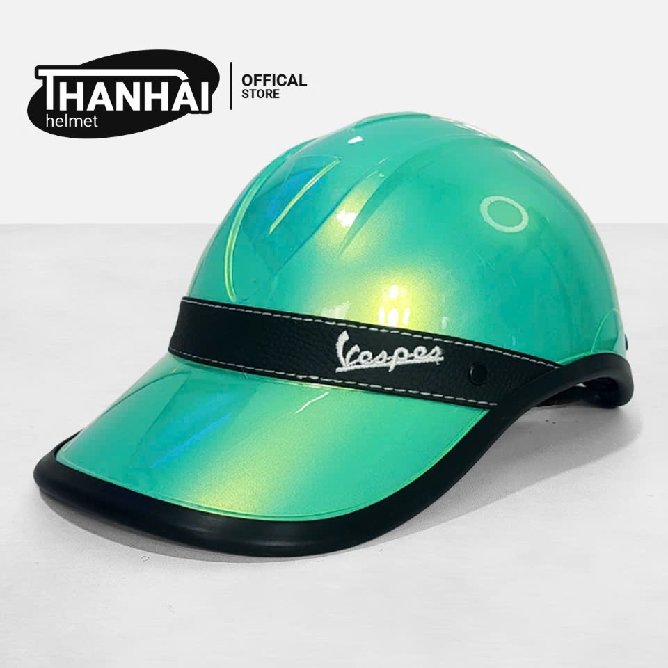 Mũ Bảo Hiểm Lưỡi Trai đai da Có khoét lỗ