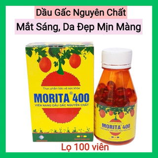 Viên uống dầu gấc Morita nguyên chất sáng mắt đẹp da hộp 100 viên