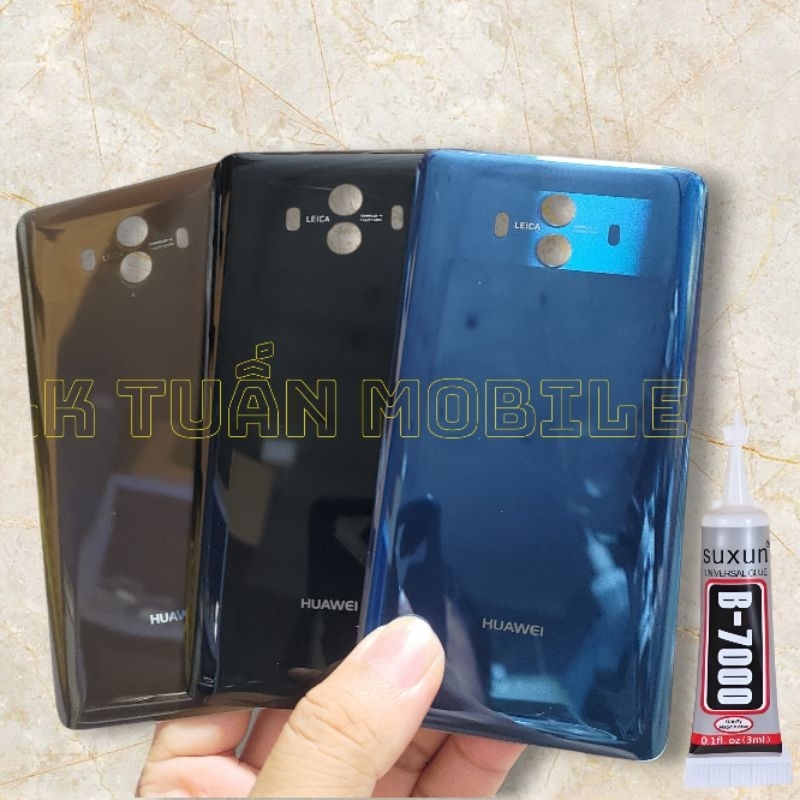 Nắp lưng Huawei Mate 10 / Huawei Mate 10 Pro chất liệu kính lk loại 1 tặng keo dán