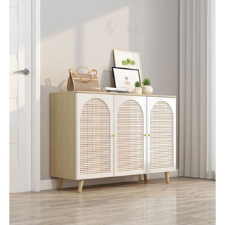  Tủ 3 cánh mây lớn tủ đựng đồ tủ đa năng decor tủ giày dép nhiều ngăn phong cách Bắc Âu TAGO ND71 