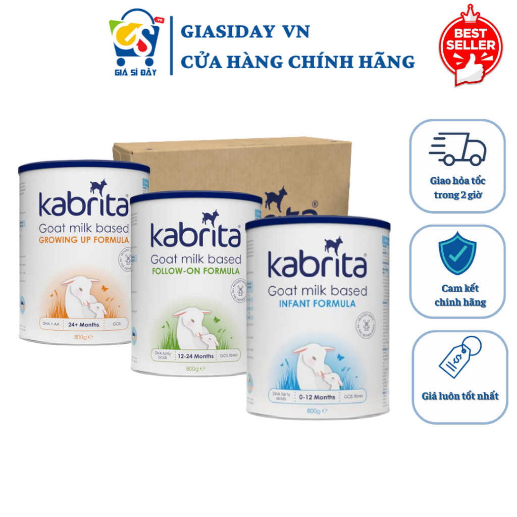 [HSD 2027][Thùng] Sữa Dê Kabrita Hà Lan Số 1,2,3 - Sữa Bột Công Thức 800g