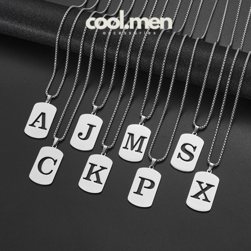 Vòng Cổ Dây Chuyền Nam Nữ Hình Mặt Chữ Cái Titan Không Gỉ Cá Tính Thời Trang Cực Ngầu Coolmen
