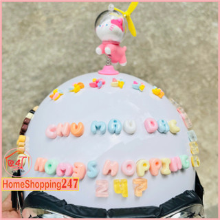 Charm chữ dán mũ bảo hiểm trang trí điện thoại, bộ charm chữ có lựa chọn kèm theo keo