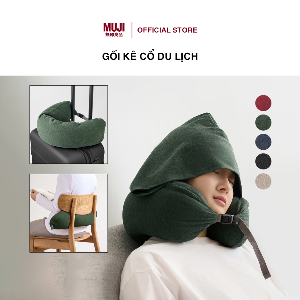 MUJI Gối Kê Cổ Du Lịch 16x64cm