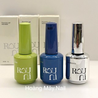 Base top bóng, cứng móng Rouni cao cấp, sơn top siêu bóng gel 15g