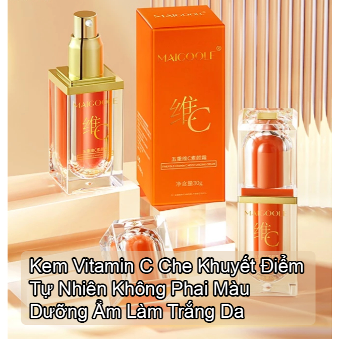 Kem Lười Che Khuyết Điểm Vc QHOO - Kem vitamin C che khuyết điểm VC QHOO từ Hàn Quốc - Sáng da chống nắng - QUINN BEAUTY